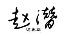 朱锡荣赵潜草书个性签名怎么写