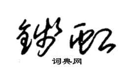 朱锡荣钱虹草书个性签名怎么写