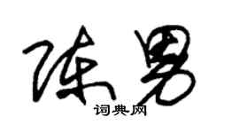 朱锡荣陈男草书个性签名怎么写