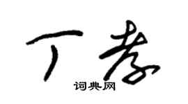 朱锡荣丁孝草书个性签名怎么写