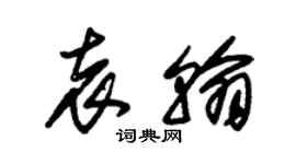 朱锡荣袁翰草书个性签名怎么写