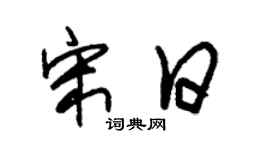 朱锡荣宋日草书个性签名怎么写