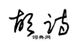 朱锡荣胡诗草书个性签名怎么写