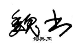 朱锡荣魏书草书个性签名怎么写