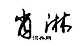 朱锡荣肖淋草书个性签名怎么写