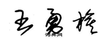 朱锡荣王勇旗草书个性签名怎么写