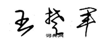 朱锡荣王楚军草书个性签名怎么写