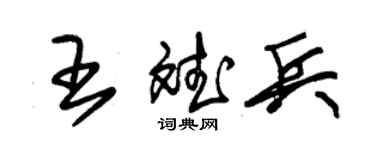 朱锡荣王斌兵草书个性签名怎么写