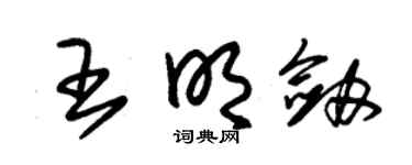 朱锡荣王明剑草书个性签名怎么写