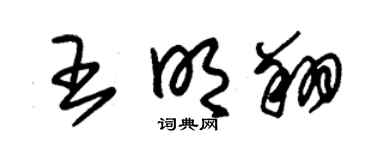 朱锡荣王明翔草书个性签名怎么写