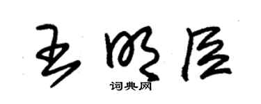 朱锡荣王明臣草书个性签名怎么写