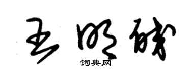 朱锡荣王明皎草书个性签名怎么写