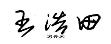 朱锡荣王浩田草书个性签名怎么写