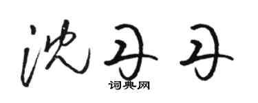 骆恒光沈丹丹草书个性签名怎么写