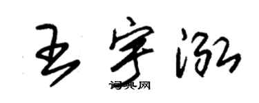 朱锡荣王宇泓草书个性签名怎么写