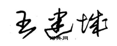 朱锡荣王建城草书个性签名怎么写