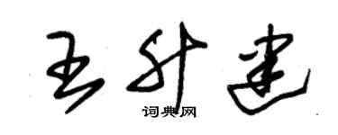 朱锡荣王升建草书个性签名怎么写