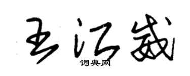 朱锡荣王江威草书个性签名怎么写