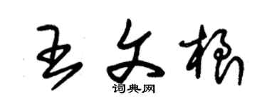 朱锡荣王文根草书个性签名怎么写