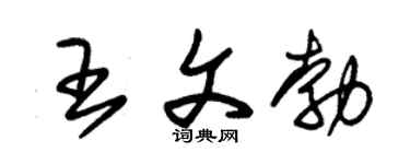 朱锡荣王文勃草书个性签名怎么写