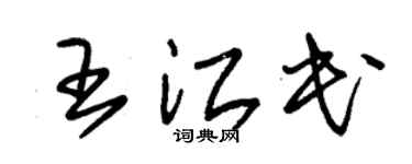 朱锡荣王江民草书个性签名怎么写