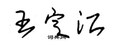 朱锡荣王定江草书个性签名怎么写