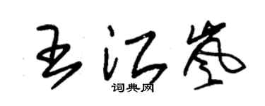 朱锡荣王江岚草书个性签名怎么写