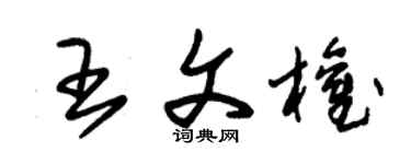 朱锡荣王文权草书个性签名怎么写