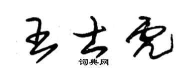 朱锡荣王士虎草书个性签名怎么写