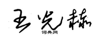 朱锡荣王光赫草书个性签名怎么写