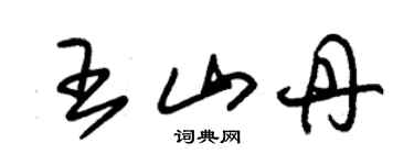 朱锡荣王山丹草书个性签名怎么写