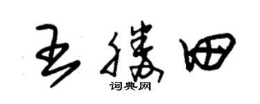 朱锡荣王胜田草书个性签名怎么写