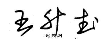 朱锡荣王升武草书个性签名怎么写