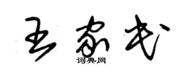 朱锡荣王家民草书个性签名怎么写