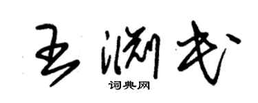 朱锡荣王渊民草书个性签名怎么写