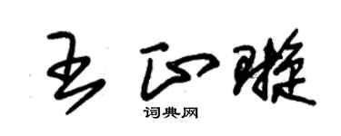 朱锡荣王正璇草书个性签名怎么写