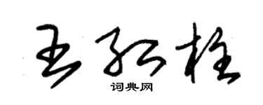 朱锡荣王红柱草书个性签名怎么写