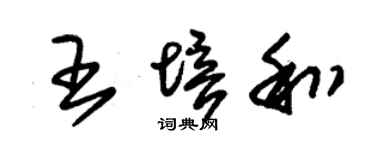 朱锡荣王培和草书个性签名怎么写