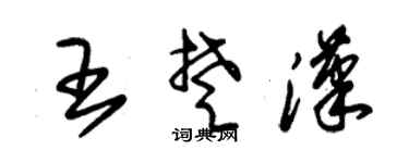 朱锡荣王楚汉草书个性签名怎么写