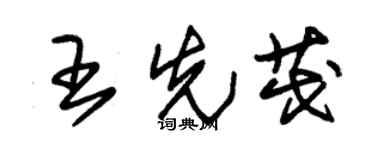 朱锡荣王先茂草书个性签名怎么写