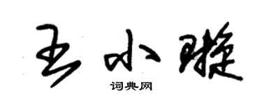 朱锡荣王小璇草书个性签名怎么写