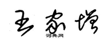 朱锡荣王家增草书个性签名怎么写