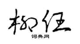 曾庆福柳任草书个性签名怎么写