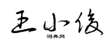 曾庆福王小俊草书个性签名怎么写