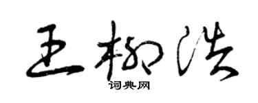 曾庆福王柳浩草书个性签名怎么写