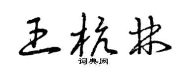 曾庆福王杭林草书个性签名怎么写