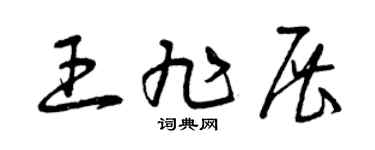 曾庆福王旭展草书个性签名怎么写