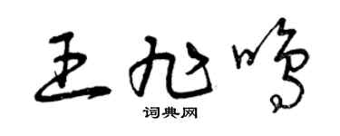 曾庆福王旭鸣草书个性签名怎么写