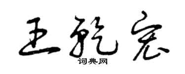 曾庆福王乾宏草书个性签名怎么写