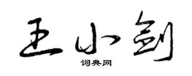 曾庆福王小剑草书个性签名怎么写